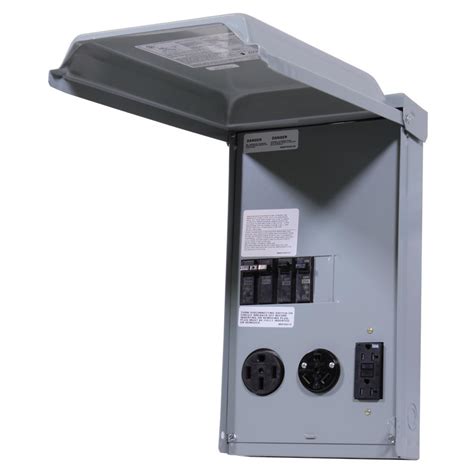 50 amp power distribution box 30 amp outlet|outdoor 50 amp breaker panel.